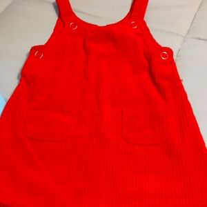 Red corduroy jumper width size 5 suede boots